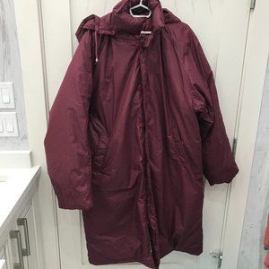 Dark Red Swan Down-filled Parka XL